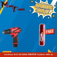 Mesin Bor Baterai Cordless Drill CD 6650 12V Redfox