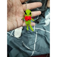 6 green keychain