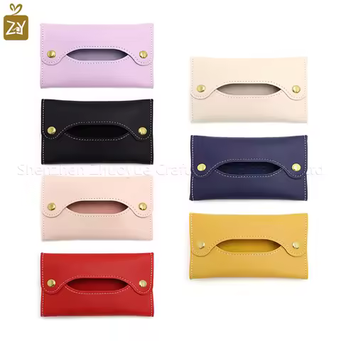 Mini Japanese style pu leather tissue bag tissue box living room bathroom tissue organizer car tissu