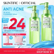 SKINTIFIC 3X Acid Acne Gel Cleanser Face Wash Salicylic Acid Oil Control pencuci muka Oil Cleanser f