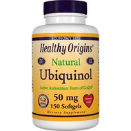 Healthy Origins Natural Ubiquinol 50mg Softgels, Gluten-Free, 150 Count