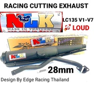 RACING EXHAUST NLK LC135 V1-V7 MANIFOLD 28MM STANDARD CUTTING 3 IN 1 THAILAND