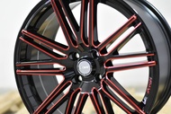 ล้อขอบ 17  1 วง  สีดำเงา ตัดแดง DCENTI 17X7.5  5X100  ET35 ใส ALTIS SUBARU