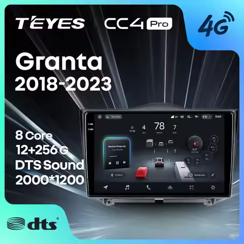 TEYES CC4 PRO For LADA Granta Cross 2018 - 2023 CarPlay Android Auto 2DIN Autoradio Radio Multimedia