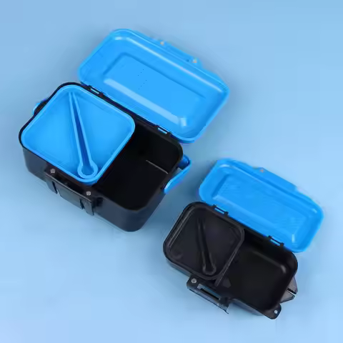 Portable Fishing Lure Box Case Live Lure Bait Hook Earthworm Carrying Case Waist Fishing Tackle Box