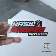 VIRAL PAY LATER RESULTS STICKER | VIRAL CUTTING MOTORCYCLE HELMET STICKERS