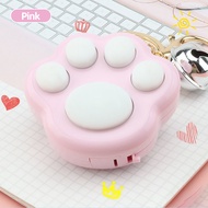 Payoe Mini Fidget Toy Lovely Portable Funny Cat Paw Push Fidget Game Keychain