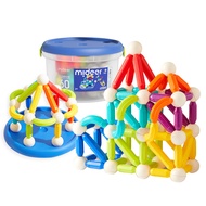 Mideer Rainbow Magnetic Building Sticks Toy - 60 Pcs Set