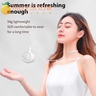 MAYSHOW Cooling Fans, Mini ABS Hanging Neck Ceiling Fan,  3 Gear USB Adjustable Neck Fans