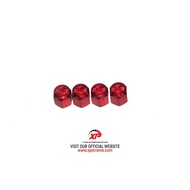 VALVE CAP TYRE RAYS RED