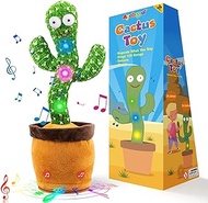 Dancing Cactus Talking Cactus Toy Repeats What You Say Cactus Toys Singing 120 Songs Toddler Toys for Christmas Pranks for Kids Autism Toys for 3 4 5 6+ Year Olds