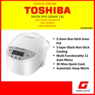 TOSHIBA Digital Rice Cooker (1.0L/1.8L) RC10DH1NMY/RC18DH1NMY