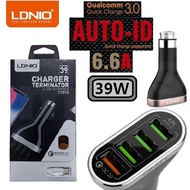 LDNIO C502 COMBO 4 USB 1.2 M QC3.0 USB CAR CHARGER/ LDNIO C701Q Qualcomm Quick Charge 39W QC 3.0 QUA