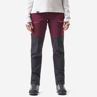 Decathlon Hiking, Camping Women Mountain Trekking Water-Repellent Trousers Mt900 - Maroon - Forclaz