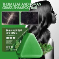 Herbal Usman Grass Side Cypress Leaf Ginseng Hair Growth Anti Hair Loss Soap B4