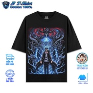 Solo Leveling 6 Anime Cotton T-shirt Genuine Cotton Fabric Oversize Form size From 40-95kg, B T-shir