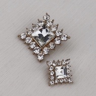 Crystal Square Crystal Button Palace Button Eunice
