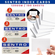 Wintop Index Cards 120gsm 100 Sheets White 3x5, 4x6, 5x8 Inches 2 Pack & 3 Pack Index Card Set