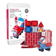 Mamayo | Mini Magnetic Tiles – Fire Truck Set (42pcs)