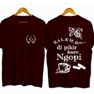 Kaos Kopi Kalem Distro Depan Belakang murah COD Kaos terbaru terkini Kaos terlaris kaos Oblong Hitam