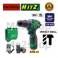 18V HITZ 10MM BRUSHLESS MOTOR IMPACT DRILL (HJB-4133)