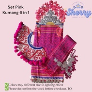 Set Pink Kumang 6in1 Accessories Ngepan Iban Dewasa Kumang Sarawak Loose Item