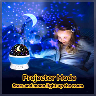 Starry Sky Projector Lamp 360° Rotating LED Light Star Moon Sky Night Lampu Hiasan Bilik Tidur Malam
