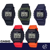 Casio W-218H-1A / 2A / 3A / 4B / 4B2 Resin Band Youth Digital Sports Unisex Watch W218 W218H W-218 W
