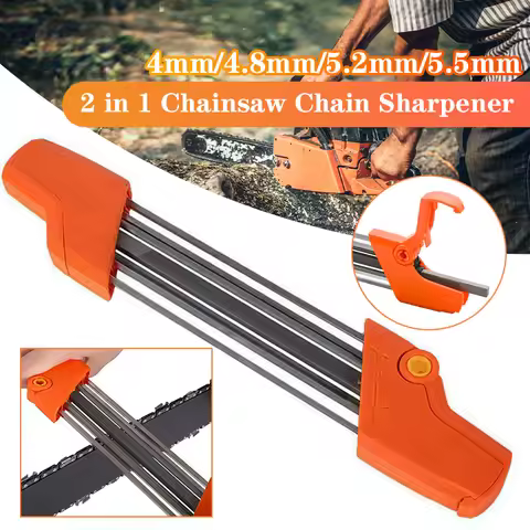 2in1 Chain Sharpener Chains Grinding Tool Manual Chainsaw Sharpener File Grind Fits Chain Saw File 4