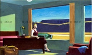 Edward Hopper วาดภาพตกแต่งห้องนั่งเล่นบาร์โรงแรมแบบไม่มีขอบ งานฝีมือการพิมพ์ด้วยวิธีการสเปรย์ในจีนแผ
