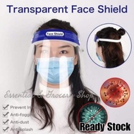 (Ready Stock) 1Pc/5Pcs Transparent Face Shield Face Shield Protection Dustproof Safety Face Shield