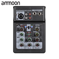 [ammoon]3 Channel Audio Mixer BT Digital Stereo Sound Board Console System DSP Scene Effect with Track Record Soundcard OTG Function XLR RCA Input for DJ Studio Live Streaming