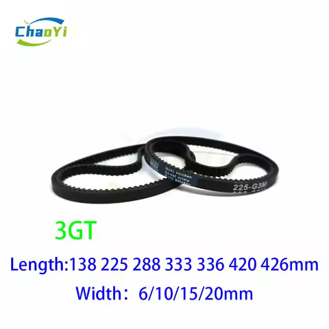 3GT Closed Loop Rubber Timing Belt Pitch Length 138 225 288 333 336 420 426mm Width 6/10/15/20mm GT3