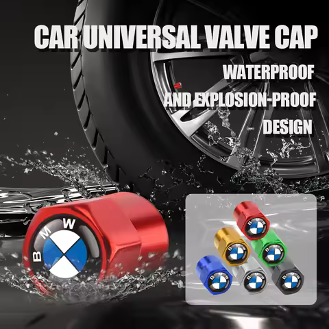 4Pcs Car Styling Wheel Tires Bolt-in Valve Caps Badge For BMW M E81 E90 E92 E93 F30 E60 E61 F07 F10 