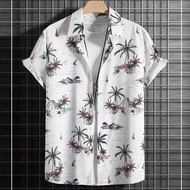 578MALL Summer Hawaiian Aloha Beach Polo Shirt Short Sleeve Boracay Shirt For men Unisex 54