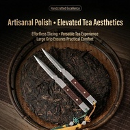 Tea Knife Puer Tea Cake Tool Damascus Stainless Steel Ergonomic Handle | Pisau Teh Puer Damascus