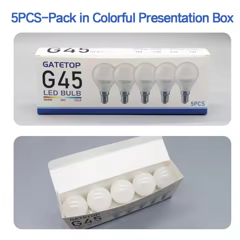 5-Pack E14 G45 C37 LED Bulb 7W AC110-240V 3000-6000K No-Flicker Eco-Friendly Mini Light for Home Bed