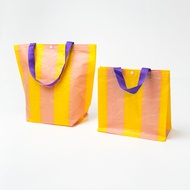 Babao collection candy/Shopping Bag กระเป๋ากระสอบ กระเป๋าช้อปปิ้ง สีม่วงตัดเหลือง