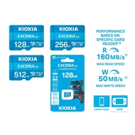 KIOXIA EXCERIA microSD CL10 UHS-I U3 V30 4K A2 R160/W50 G3 - 128GB 256GB 256GB