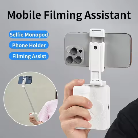 Mini Foldable Selfie Stick 360° Rotating Phone Holder Shooting Aid Bluetooth Remote Hand-held Stable