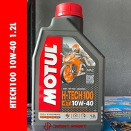 MOTUL H-TECH 100 10W40 4T 1.2 LITRE RS150 RSX150 FULLY SYNTHETIC ENGINE OIL MINYAK HITAM