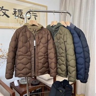 Men Women Light Down Eggplant Jacket Down Jacket Olive Color Trendy Casual Japanese Down Jacket