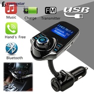 YOUNGSTAR Hands-free Bluetooth Car Kit MP3 Music Player FM Transmitter 5V 2.1A USB Car Charger 1.44"
