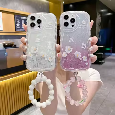 For Honor 600 500 400 200 Lite Pro X6 X7D X8C X9D X9B Bracelet Fresh Butterfly Flower Sparkling Crea