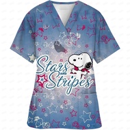 Snoopy print Surgical Scrub uniforms medicine uniform nursing surgery accessories nurse medical work