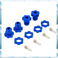 [G V W E] 4Pcs 17mm Hex Nuts Splined Wheel Hubs 5353X for RC  1/10 E- Summit E-  3.3  Pro ,dark blue