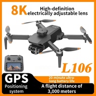 【With Large LCD Screen RC 】NEW L106-1 GPS Drone with 4K Profesional HD Dual Camera 5G GPS Fllow Me W