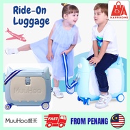 MuuHoo Ride on Suitcase Kids Baby Luggage Cartoon Budak Scooter Travel Beg Holiday Roda Toys Bag Bag