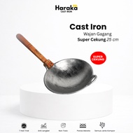 25 cm Super Concave Seasoned Cast Steel Wok Cast Iron Wok/ Cast Iron Wok