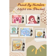 DONMI Paint By Number Kit 20x20cm DIY Canvas Painting Digital Painting Kit With Canvas